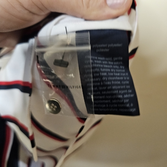 Tommy Hilfiger Tie-Front Colorblocked Tunic Shirt Size Medium - Picture 5 of 10